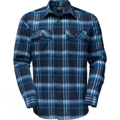 Camisa Jack Wolfskin Valley Hombre - Azules - Chile KVL578126
